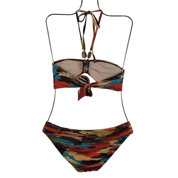 ABS Allen Schwartz Aztec Beaded Summer Pool Party Cruise Bikini L - Picture 4 of 8